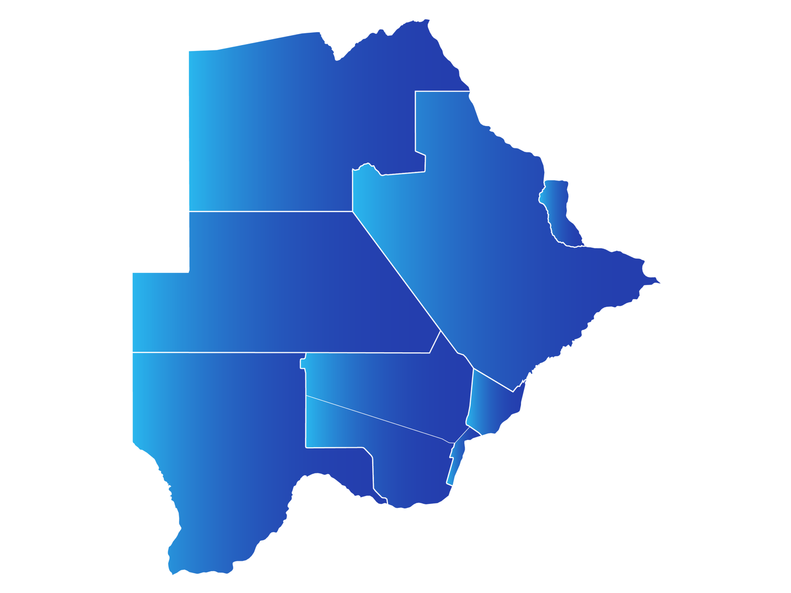 Botswana digital network map